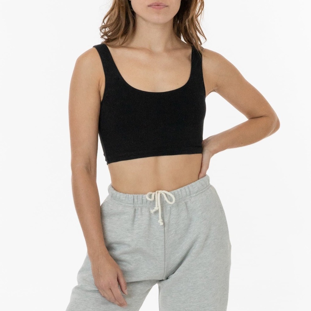 Los Angeles Apparel Black Crop Tank